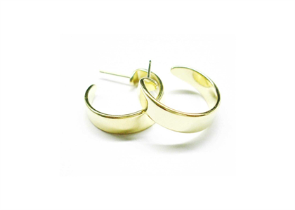 Gold Plated Plain Hoop Earring